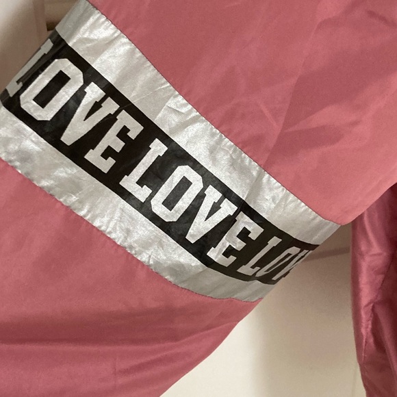 EUC Thrill 94 Pink+Black+Reflective Gray Lightweight Hooded WindbreakerJacket 3X - Picture 11 of 14